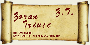 Zoran Trivić vizit kartica